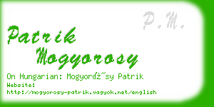 patrik mogyorosy business card